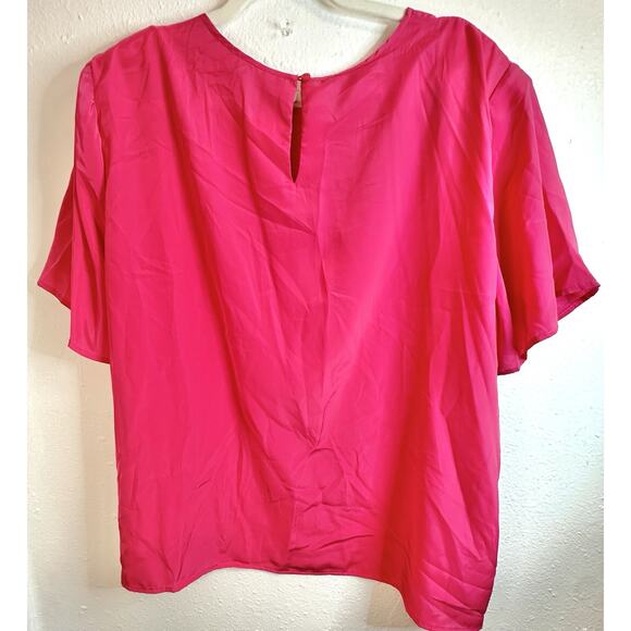 Vtg NWT Plus Preferred Pink Short Sleeve Silk Like Top Size 24W - Picture 3 of 5
